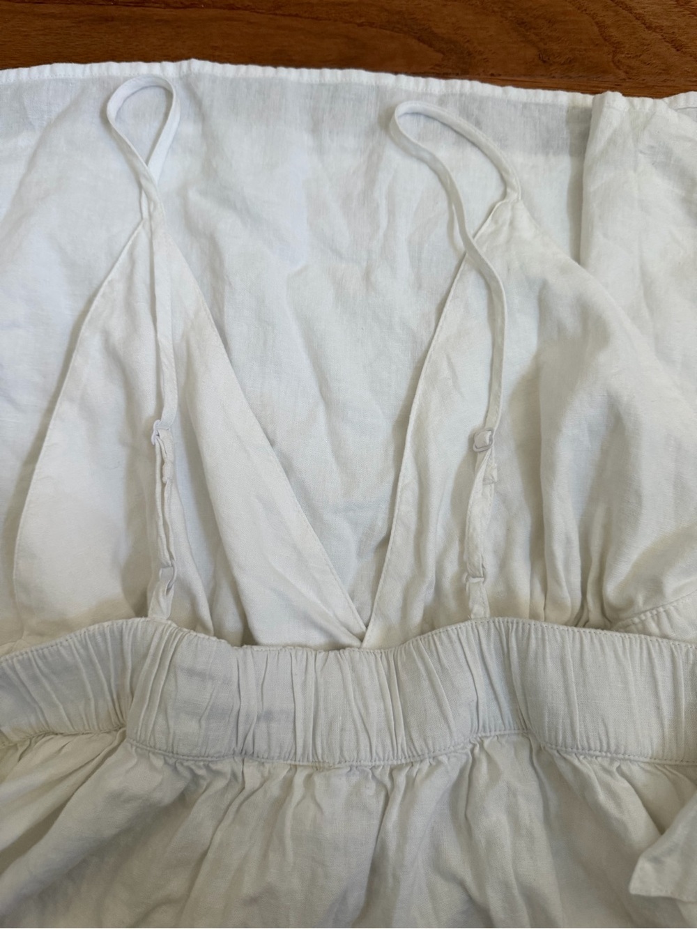 Aerie Cream Spaghetti Strap Tie-Waist Sundress - Picture 3 of 3